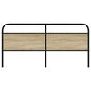 vidaXL Cabecero de acero y madera de ingenier&iacute;a roble Sonoma 180 cm