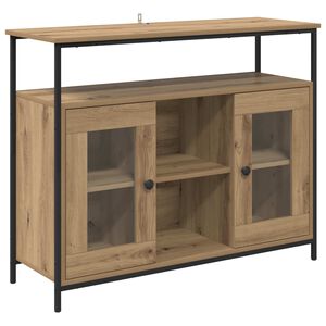 vidaXL Vitrina Roble artisan 100 x 35 x 80 cm Madera de ingenier&iacute;a