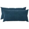vidaXL Coj&iacute;n con almohada HEERLEN 2 uds. Azul Terciopelo