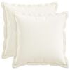 vidaXL Coj&iacute;n con almohada HOUTEN 2 uds. Blanco Lino Sint&eacute;tico