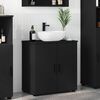 vidaXL Gabinete de Ba&ntilde;o con almacenamiento Negro 61 x 35 x 64 cm