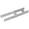 vidaXL Anclajes de valla 6 uds acero galvanizado plateado 14x6x60 cm