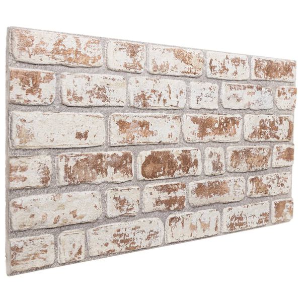 vidaXL Paneles de pared 3D 10 unidades EPS rojo y blanco 100x50 cm