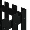 vidaXL Jardinera diseño de valla madera maciza pino negra 40x40x40 cm