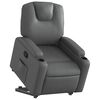 vidaXL Sillón reclinable elevable cuero artificial gris