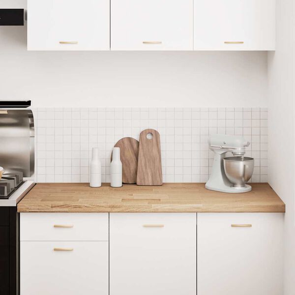 vidaXL Encimera de cocina rectangular madera maciza roble