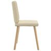 vidaXL Sillas de comedor 4 unidades tela color crema
