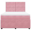 vidaXL Cama box spring con colch&oacute;n terciopelo rosa 140x190 cm