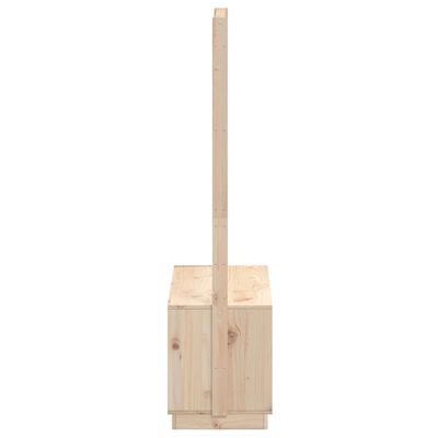 vidaXL Perchero con zapatero madera maciza de pino 113x40x157,5 cm