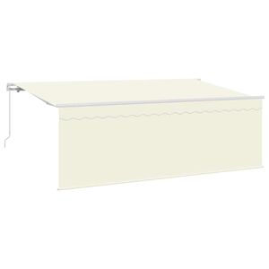 vidaXL Toldo retr&aacute;ctil Crema 400 x 200 cm Poli&eacute;ster y Aluminio
