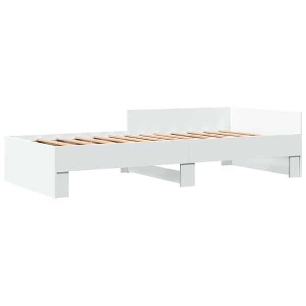 vidaXL Estructura de cama madera de ingenier&iacute;a blanca 90x200 cm