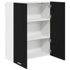 vidaXL Mueble colgante con almacenamiento Roble Negro 80 x 31 x 100 cm