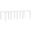vidaXL Conjunto de Comedor de Jardín 11 pcs Blanco Ratan Polt