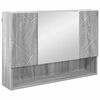 vidaXL Juego de muebles de ba&ntilde;o con caj&oacute;n con puerta 5 pcs Gris Sonoma