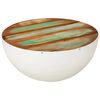 vidaXL Mesa de centro en forma de cuenco madera reciclada &Oslash;50x24 cm