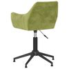 vidaXL Silla de comedor giratoria de terciopelo verde claro