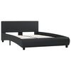 vidaXL Estructura de cama con LED de cuero sintético negro 120x200 cm
