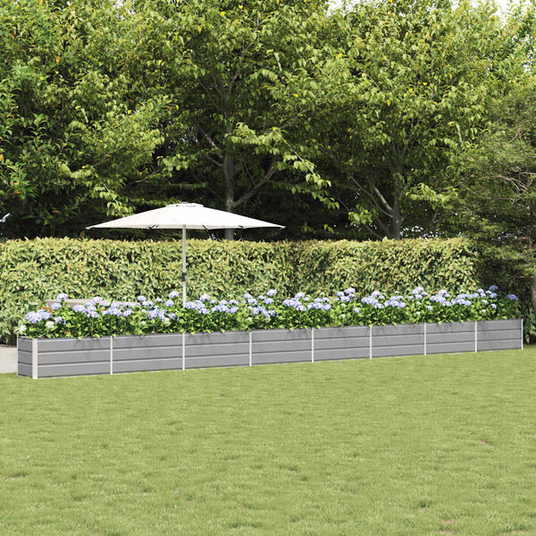 vidaXL Jardinera Gris Claro 480 x 50 x 45 cm Acero Galvanizado