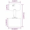 vidaXL Foco de techo Blanco 6.5 x 6 x 11.5 cm Acero