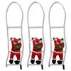 3 Pap&aacute; Noel En Escaleras Tubo Luminoso Decoraci&oacute;n 80cm