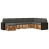 vidaXL Conjunto de sof&aacute;s de exterior 8 uds. Natural y Antracita
