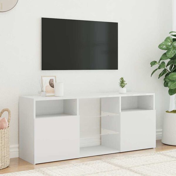 vidaXL Mueble para TV con luces LED blanco 120x30x50 cm