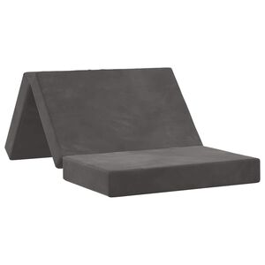 vidaXL Sof&aacute; Cama Plegable 80 x 67 x 45 cm Gris oscuro