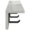 vidaXL Perchero de pared Gris Concreto 40 x 10,5 x 10,5 cm