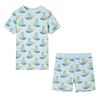 vidaXL Pijama infantil de manga corta azul claro 128