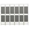 vidaXL Biombo divisor de 6 paneles de tela gris 210x165 cm