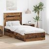 vidaXL Estructura de cama con cabecera Madera vieja 90 x 190 cm