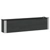 vidaXL Arriate elevado Negro 150 x 30 x 36 cm WPC y Aluminio