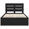 vidaXL Estructura de cama Negro 120 x 190 cm Madera de pino macizo