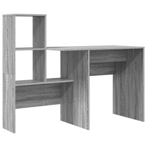 vidaXL Escritorio Gris Sonoma Madera de ingenier&iacute;a