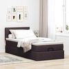 vidaXL Cama otomana con colch&oacute;n marr&oacute;n oscuro 90x200 cm tela