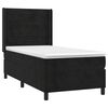 vidaXL Cama box spring con colch&oacute;n terciopelo negro 90x200 cm