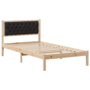 vidaXL Estructura de cama Negro 100 x 200 cm Madera de pino macizo