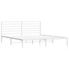 vidaXL Estructura cama sin colch&oacute;n con cabecero metal blanco 193x203cm