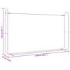 vidaXL Leñero con protector de lluvia 250x25x150 cm acero galvanizado