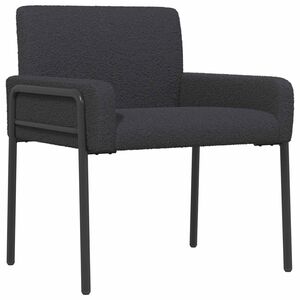 vidaXL Sill&oacute;n auxiliar Gris oscuro Boucl&eacute;
