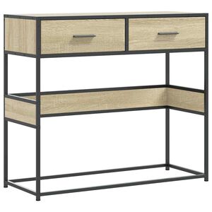 vidaXL Mesa consola de madera de ingenier&iacute;a roble Sonoma 90x35x80 cm