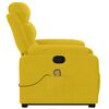 vidaXL Sill&oacute;n reclinable de masaje elevable terciopelo amarillo