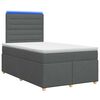 vidaXL Cama box spring con colch&oacute;n Gris oscuro 120 x 200 cm Tela
