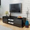 vidaXL Mueble de TV negro brillo 120x40,5x35 cm