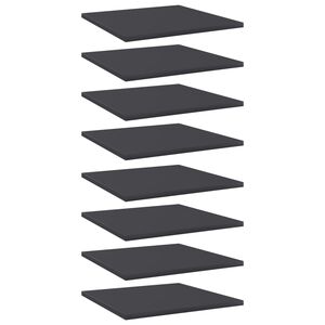 vidaXL Estante estanter&iacute;a 8 uds madera contrachapada gris 40x40x1,5 cm