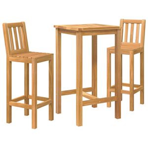 vidaXL Conjunto de Bar al Aire Libre 3 uds. Sin tratar