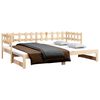 vidaXL Sof&aacute; cama extra&iacute;ble madera maciza de pino 2x(80x200) cm