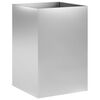 vidaXL Macetero de Jard&iacute;n Plateado 50 x 50 x 75 cm Acero Galvanizado