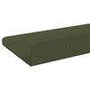 vidaXL Estante flotante 4 pcs Verde Oliva 60 x 8,5 x 2,5 cm Acero