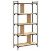 vidaXL Librer&iacute;a 5 estantes madera ingenier&iacute;a roble Sonoma 76x32x158 cm